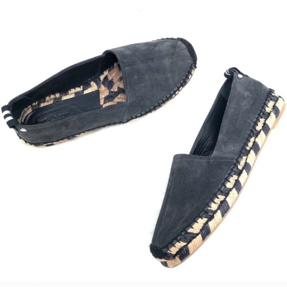 Rag & Bone Del Ray Espadrille Flats Black & Tan - Picture 2 of 8